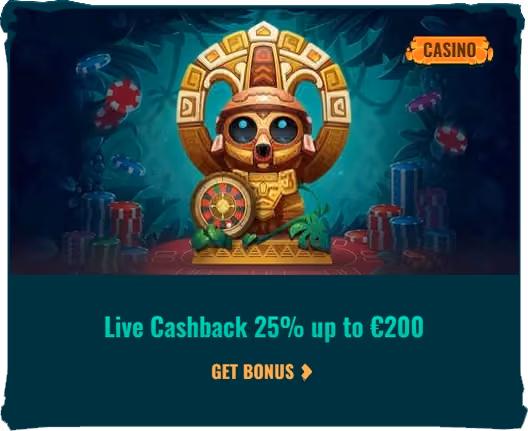 Spinanga Live Casino Cashback 25% up to €200